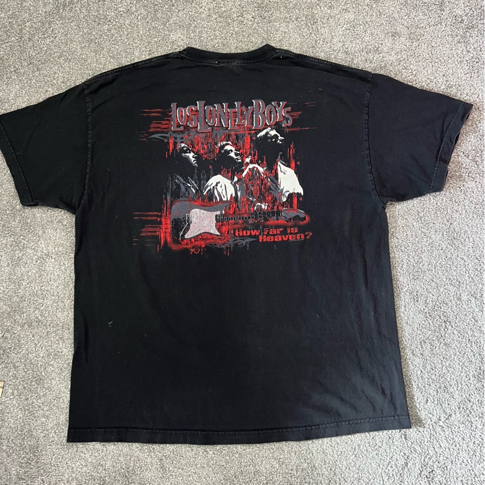 Vintage Los Lonely Boys shirt mens 2XL black concert texas rock n roll‎ USA Y2K